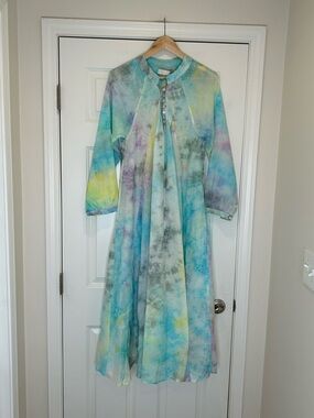 Natalie Marin Rainbow Cloud Fiore Maxi Kaftan Dress Size S NWT $373